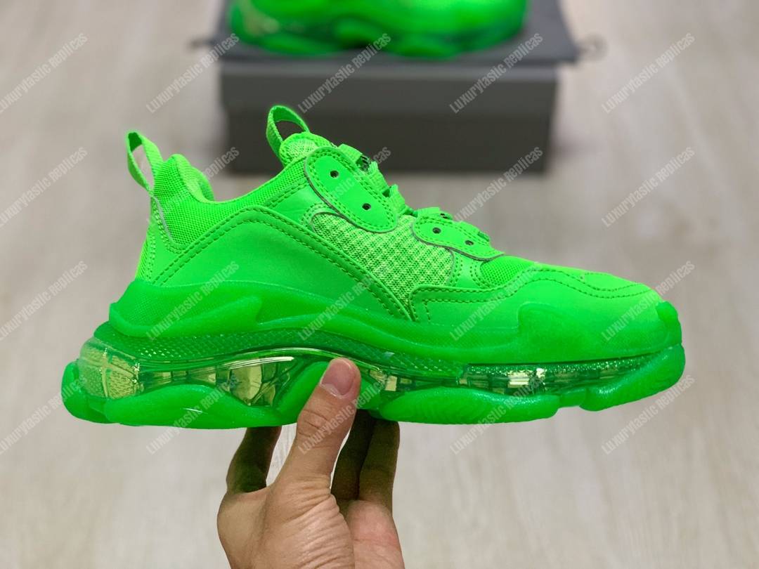 Ba*len*cia*ga triple s clear sole green