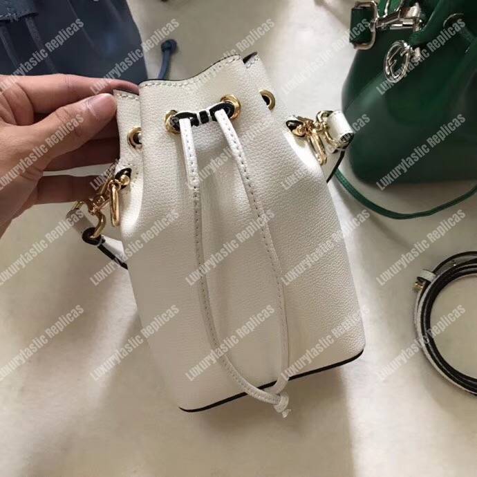 F**di mon tresor white leather mini bag