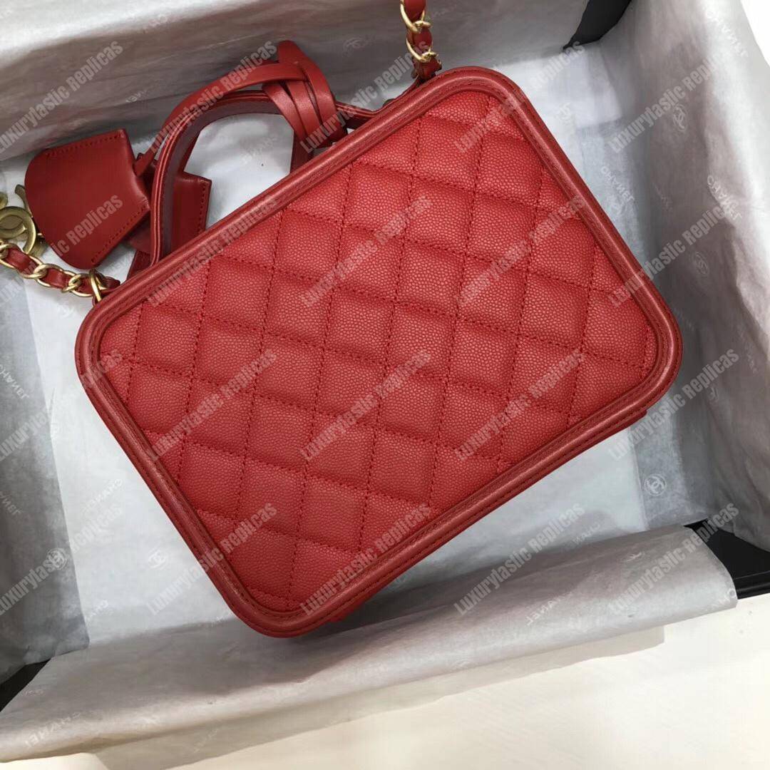 Ch*el medium vanity case red