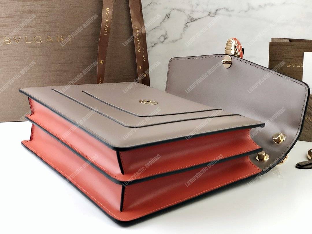 BVL Serpenti Forever Flap Cover Medium Bag Moonrock
