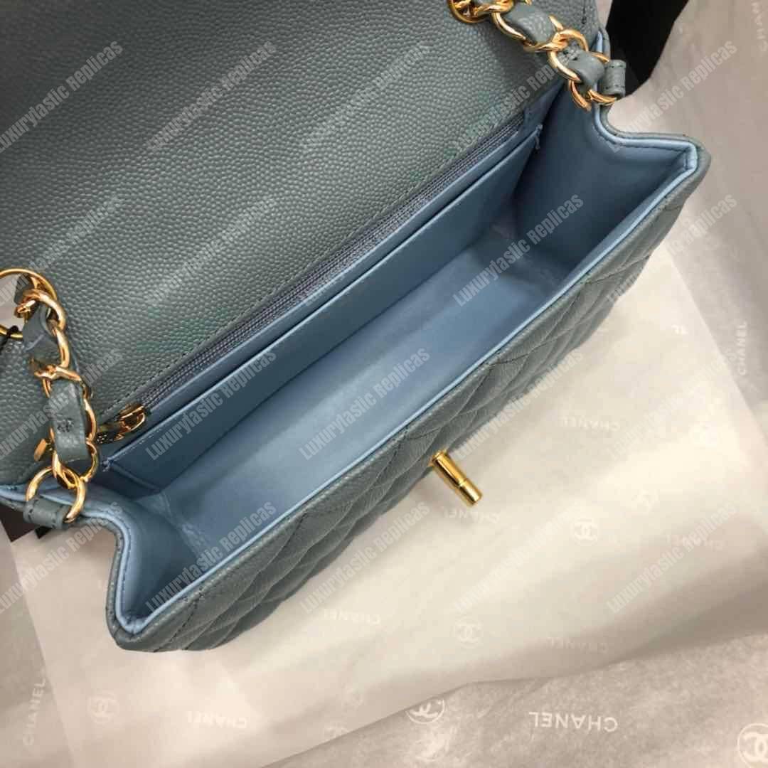 Ch*el mini flap bag dark grey