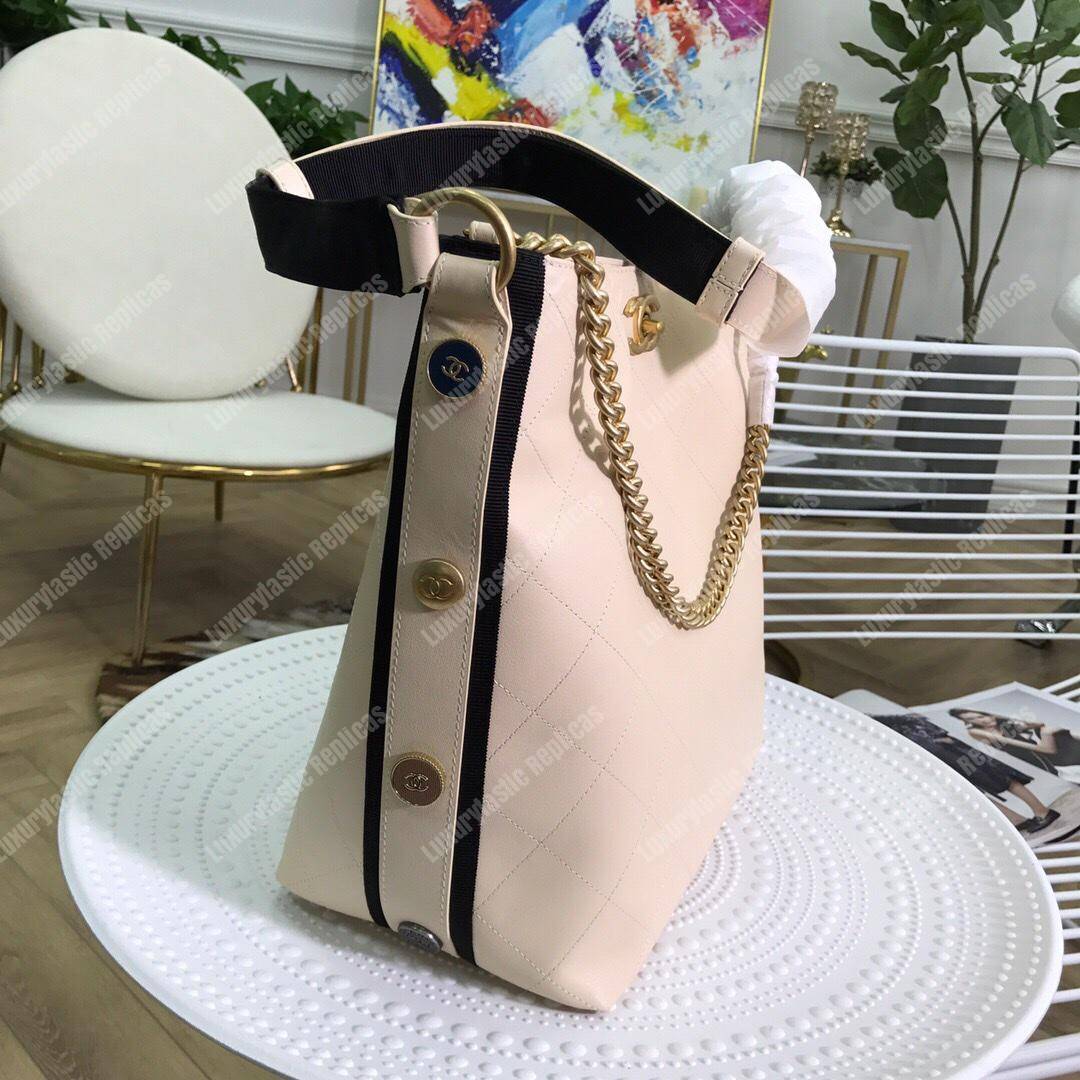 Ch*el hobo handbag white