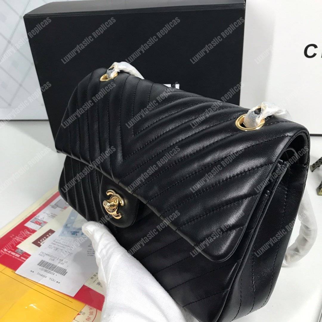 Ch*el classic medium handbag black