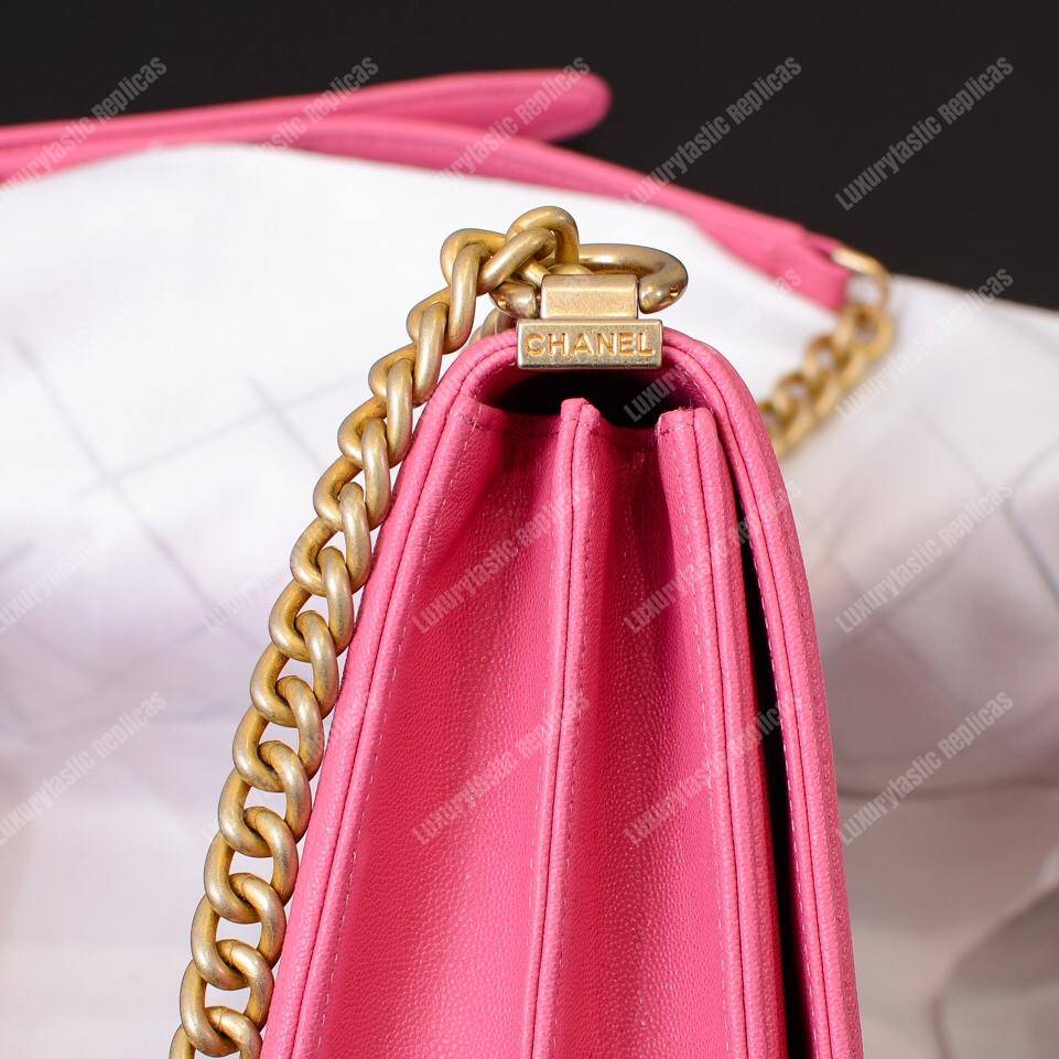 Ch*el boy handbag pink
