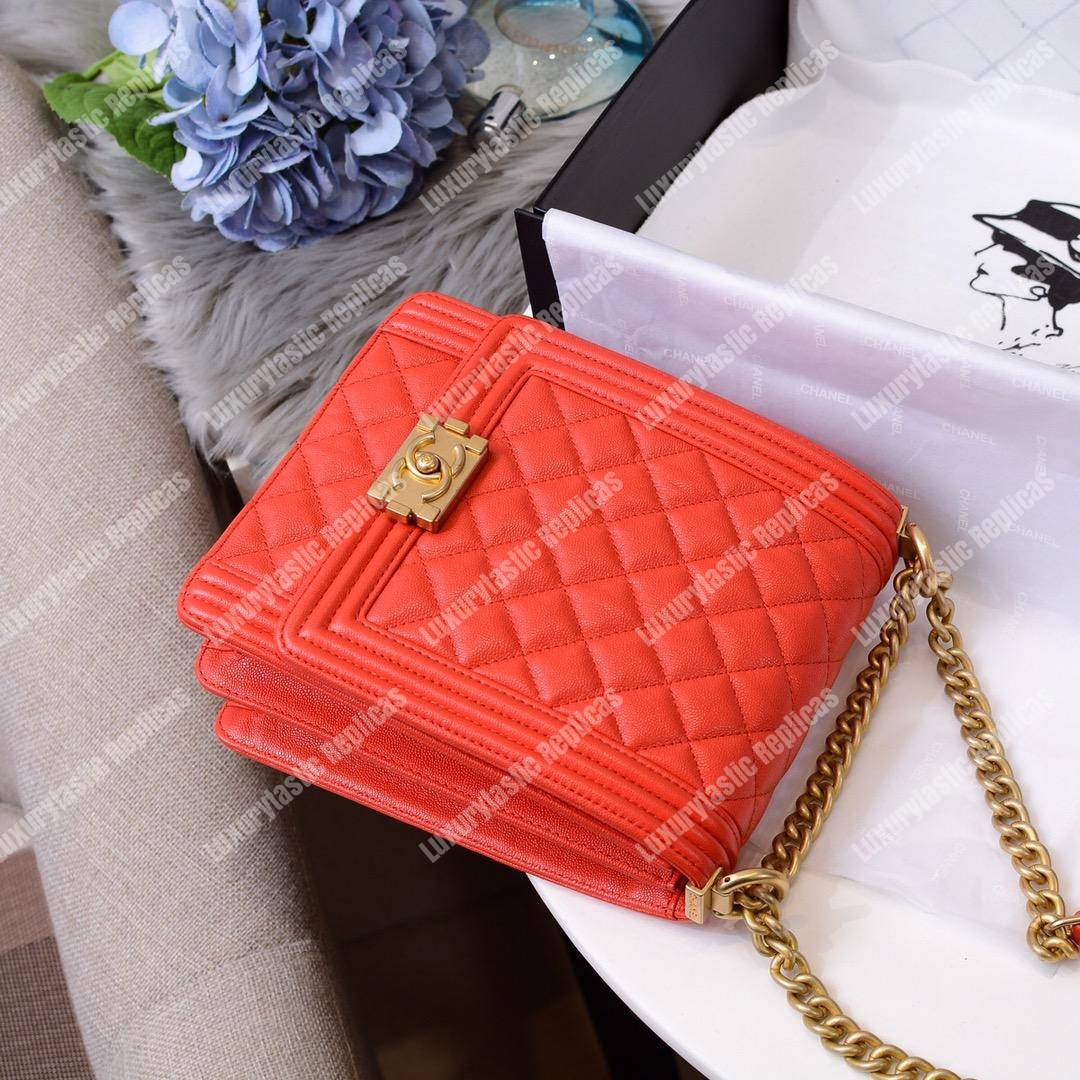 Ch*el boy handbag red