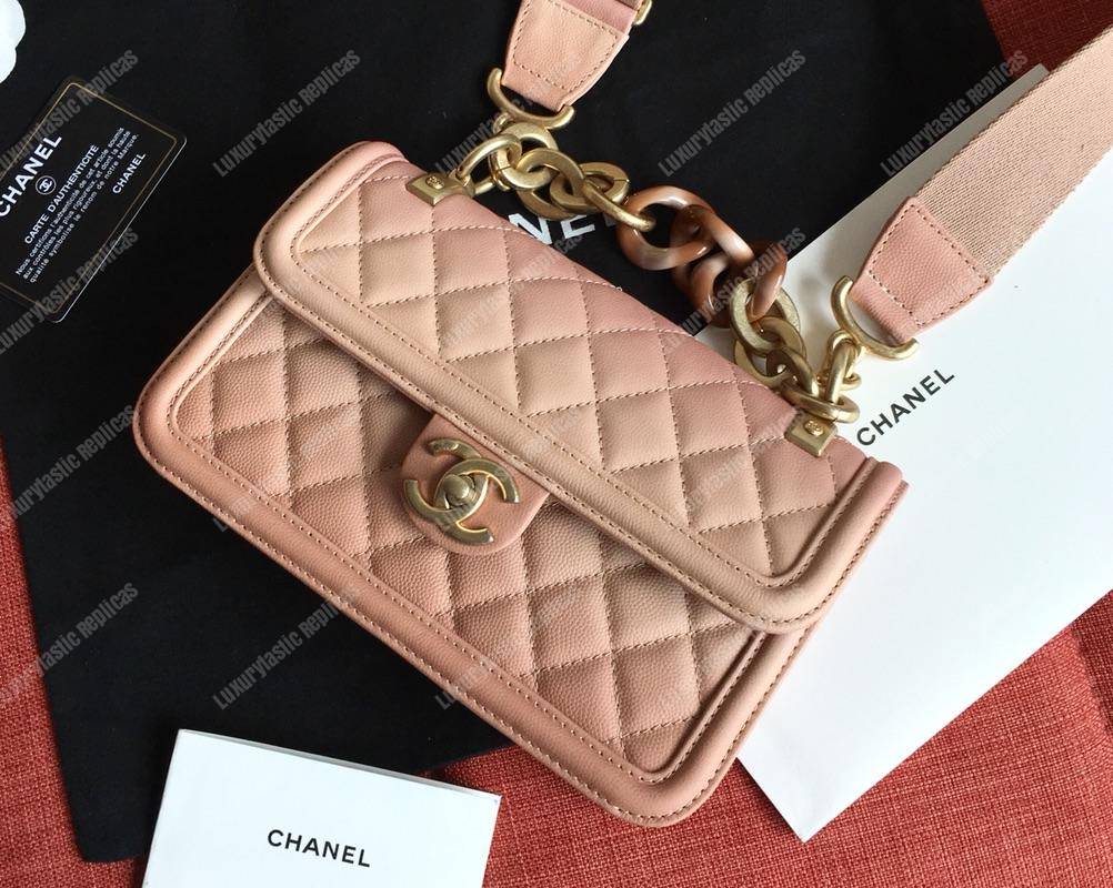 Ch*el flap bag pink
