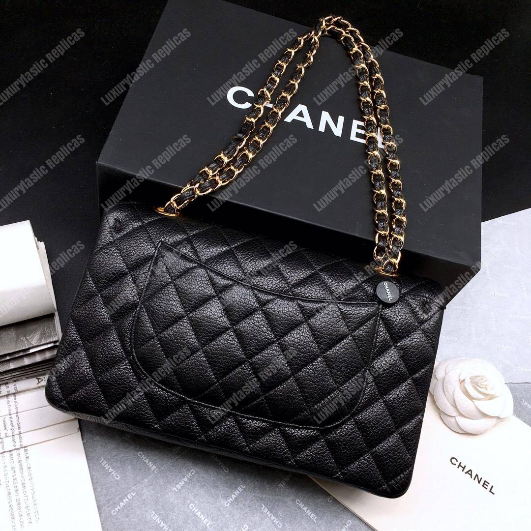 Ch*el medium classic handbag black
