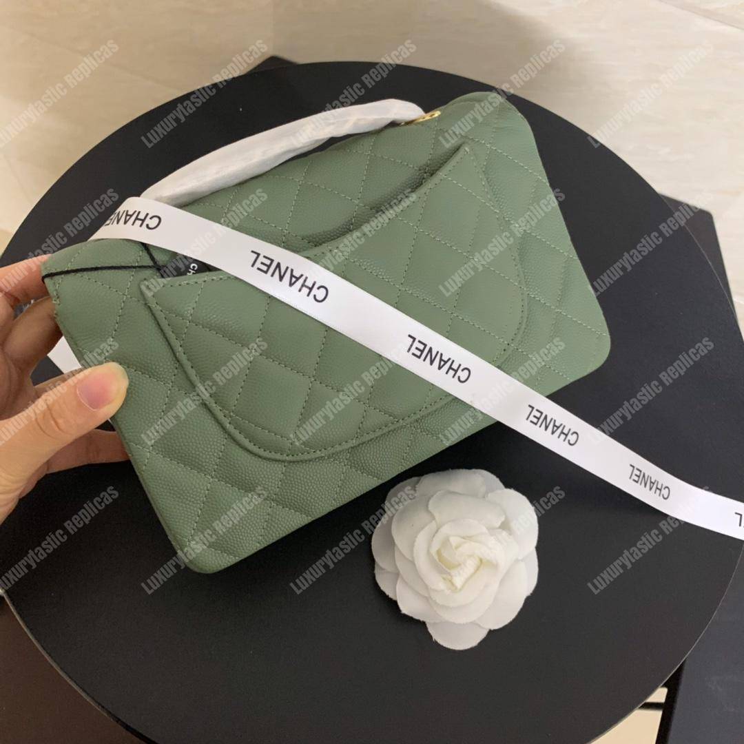 Ch*el mini flap bag grey