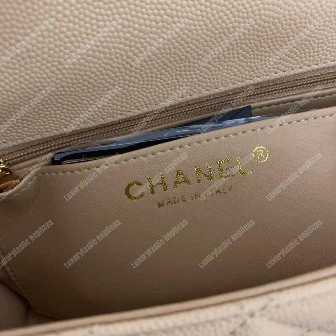 Ch*el mini flap bag beige
