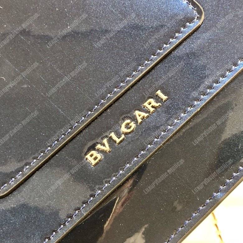 BVL Serpenti Forever Flap Cover Bag Metallic Royal Sapphire