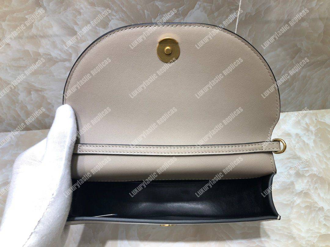 Chloe Small Nile Minaudière In Smooth Calfskin Grey