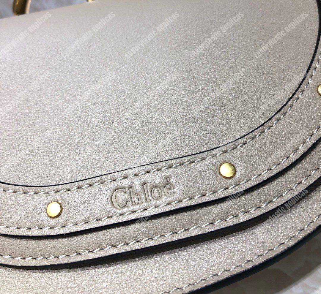 Chloe Small Nile Minaudière In Smooth Calfskin Grey
