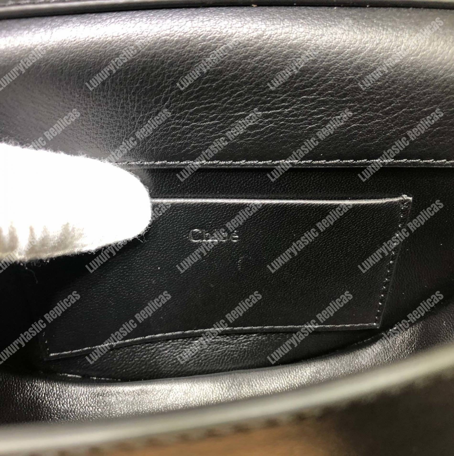 Chloe Small Nile Minaudière In Smooth Calfskin Black