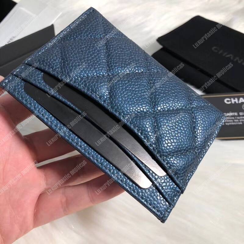Ch*el classic card holder blue