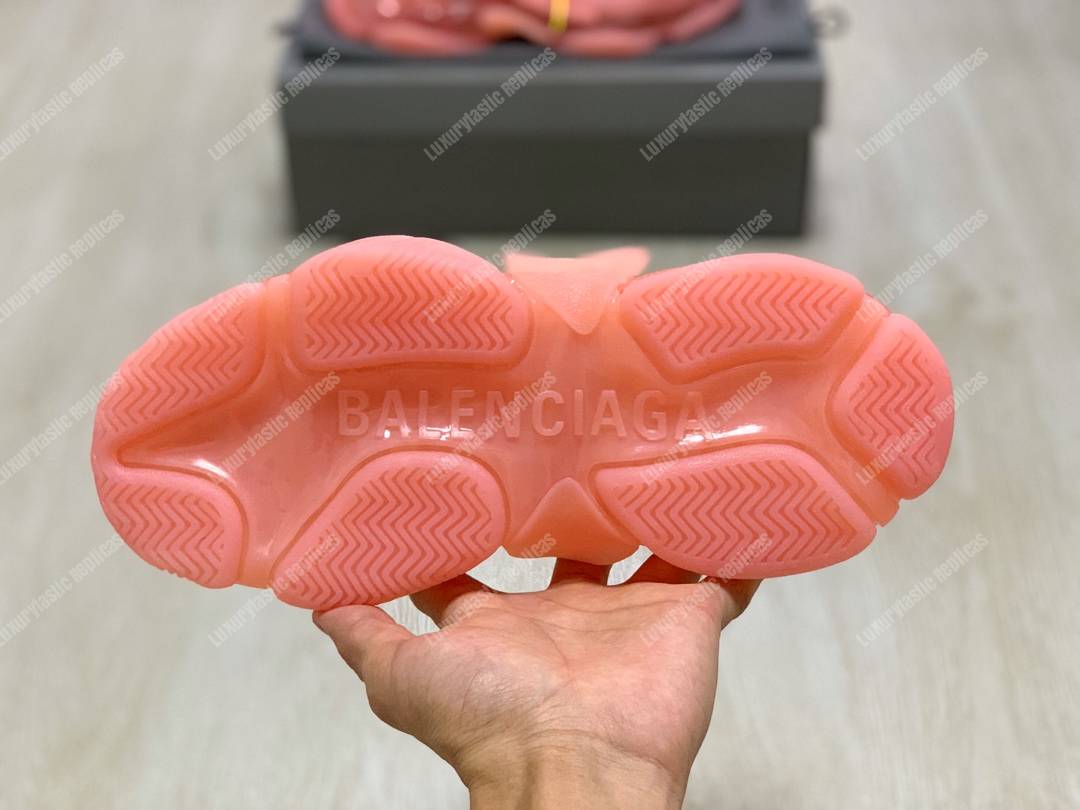 Ba*len*cia*ga triple s clear sole pink