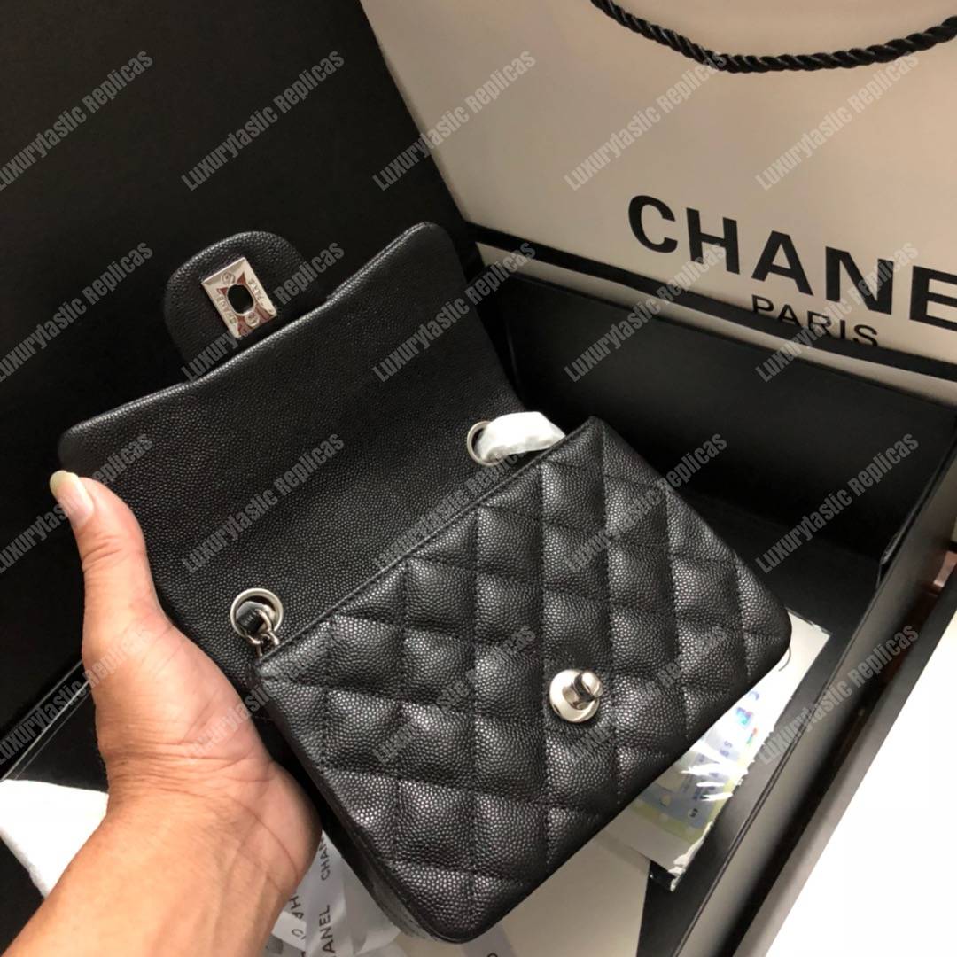 Ch*el mini flap bag black
