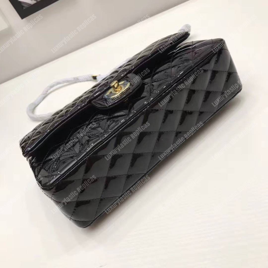 Ch*el classic medium flap bag black