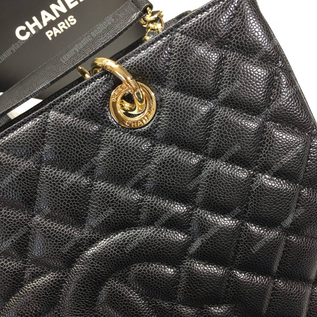 Ch*el large shopping tote black