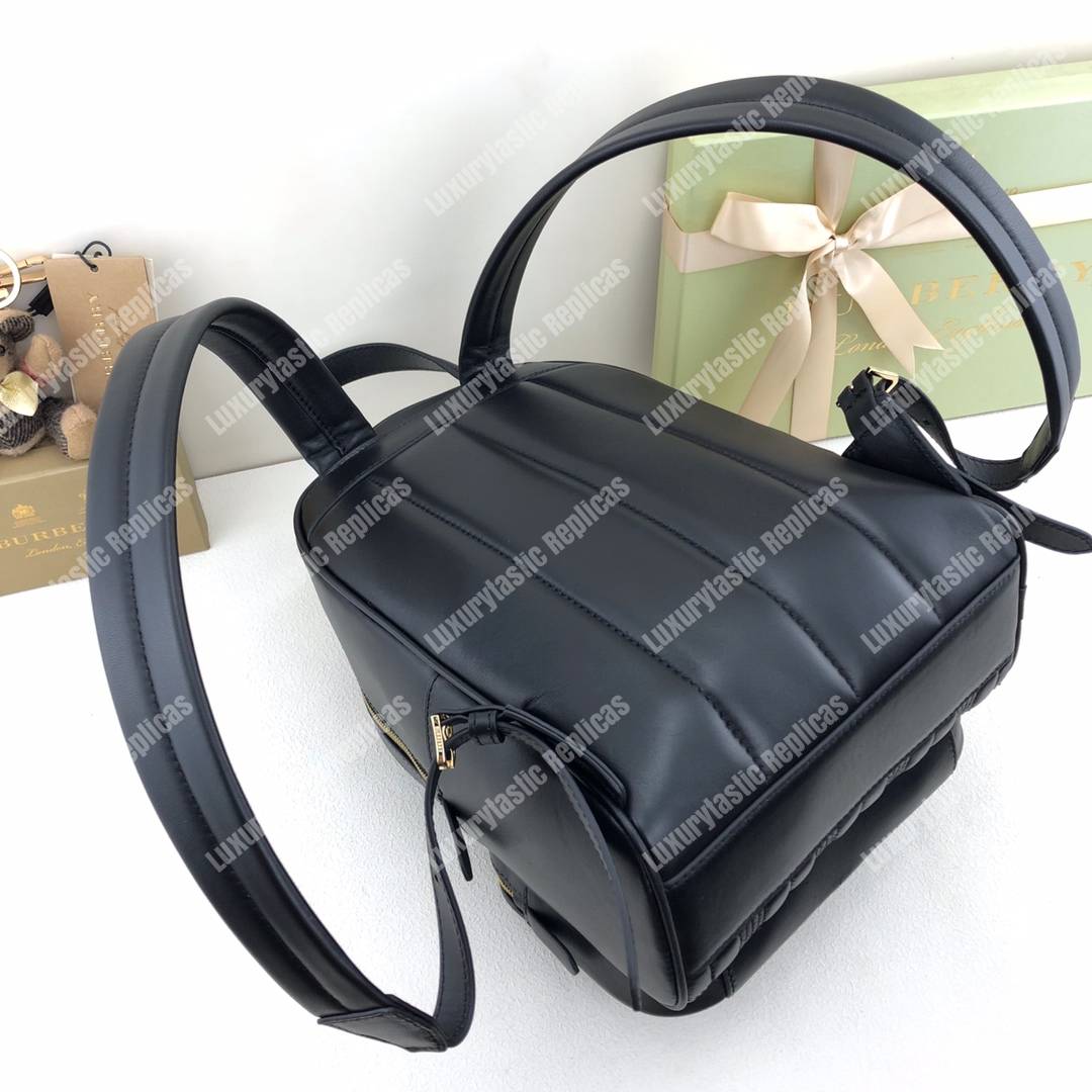 B**rry quilted check lambskin backpack black