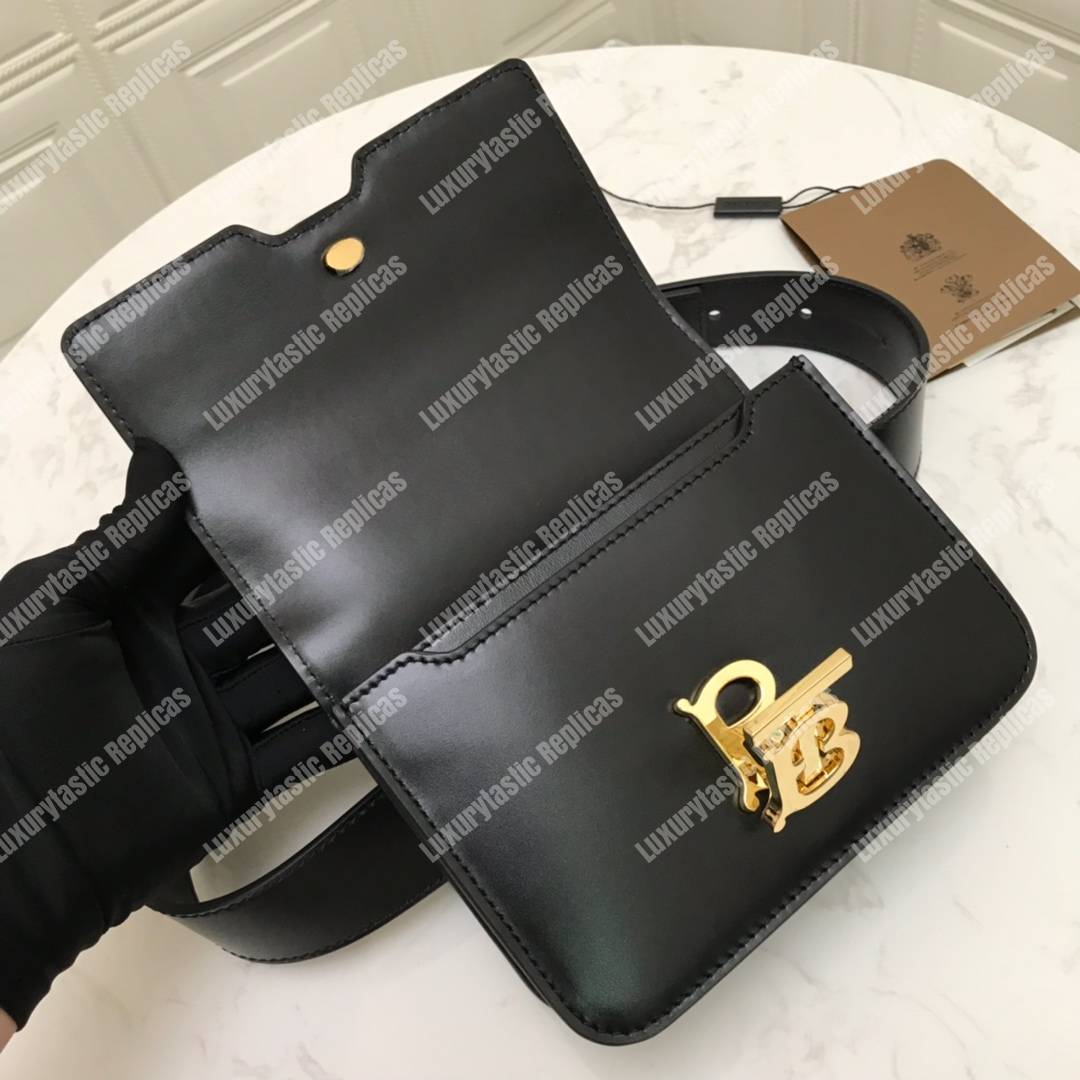 B**rry belted leather tb bag black