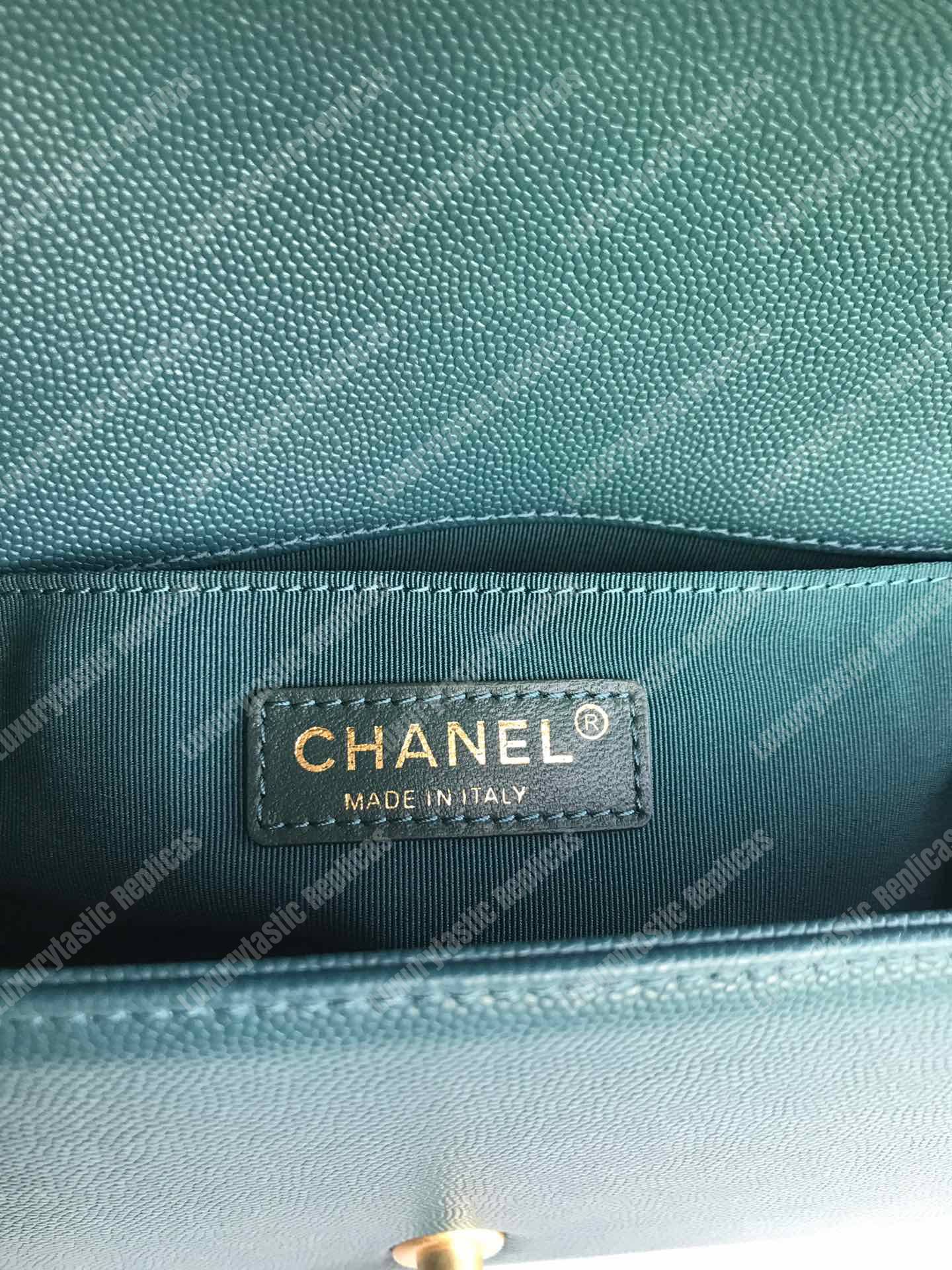 Ch*el boy medium handbag vert