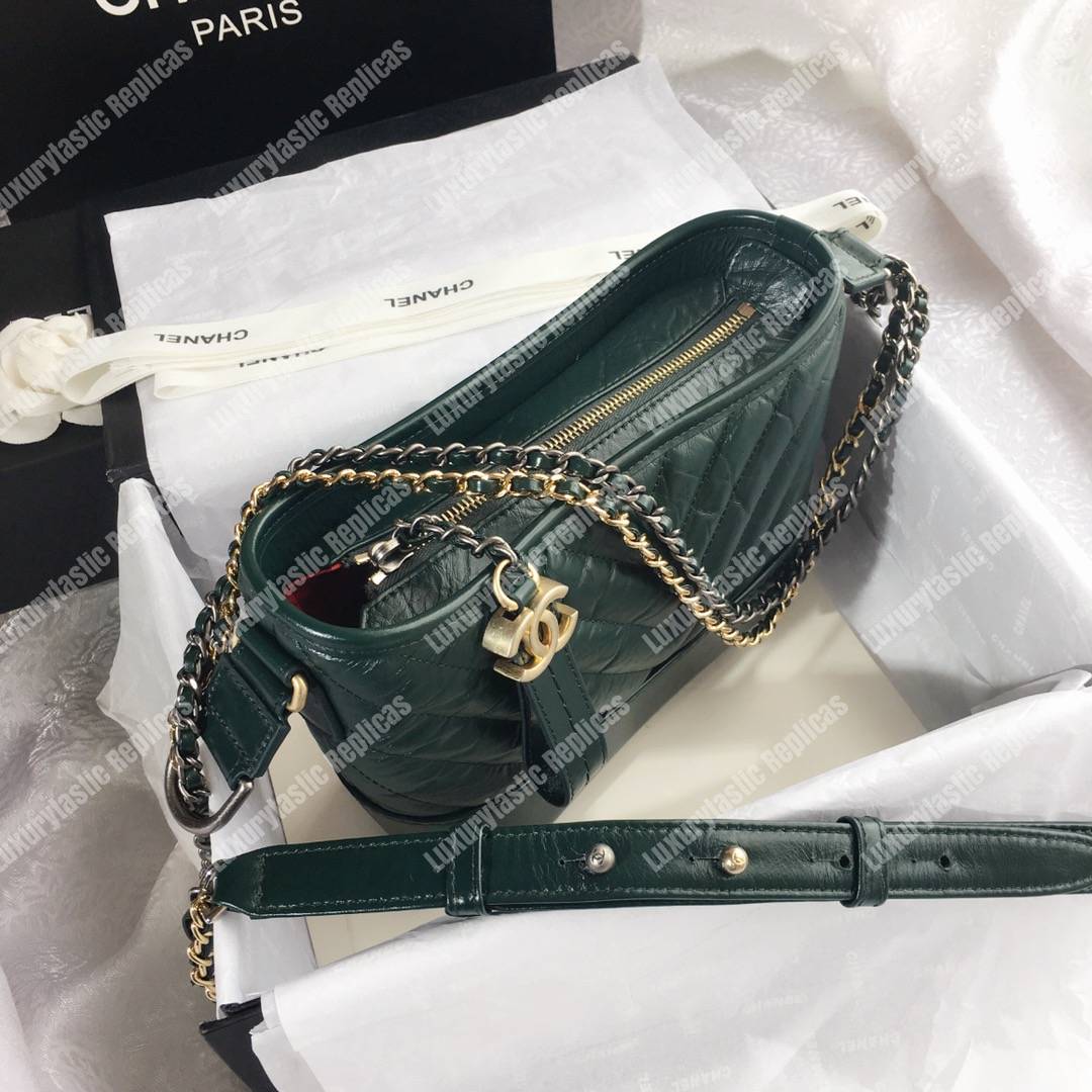 Ch*el’s gabrielle small hobo bag turquoise