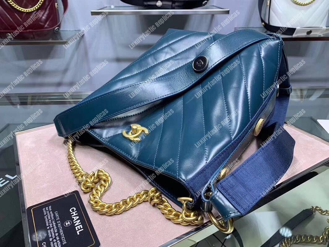 Ch*el hobo handbag blue