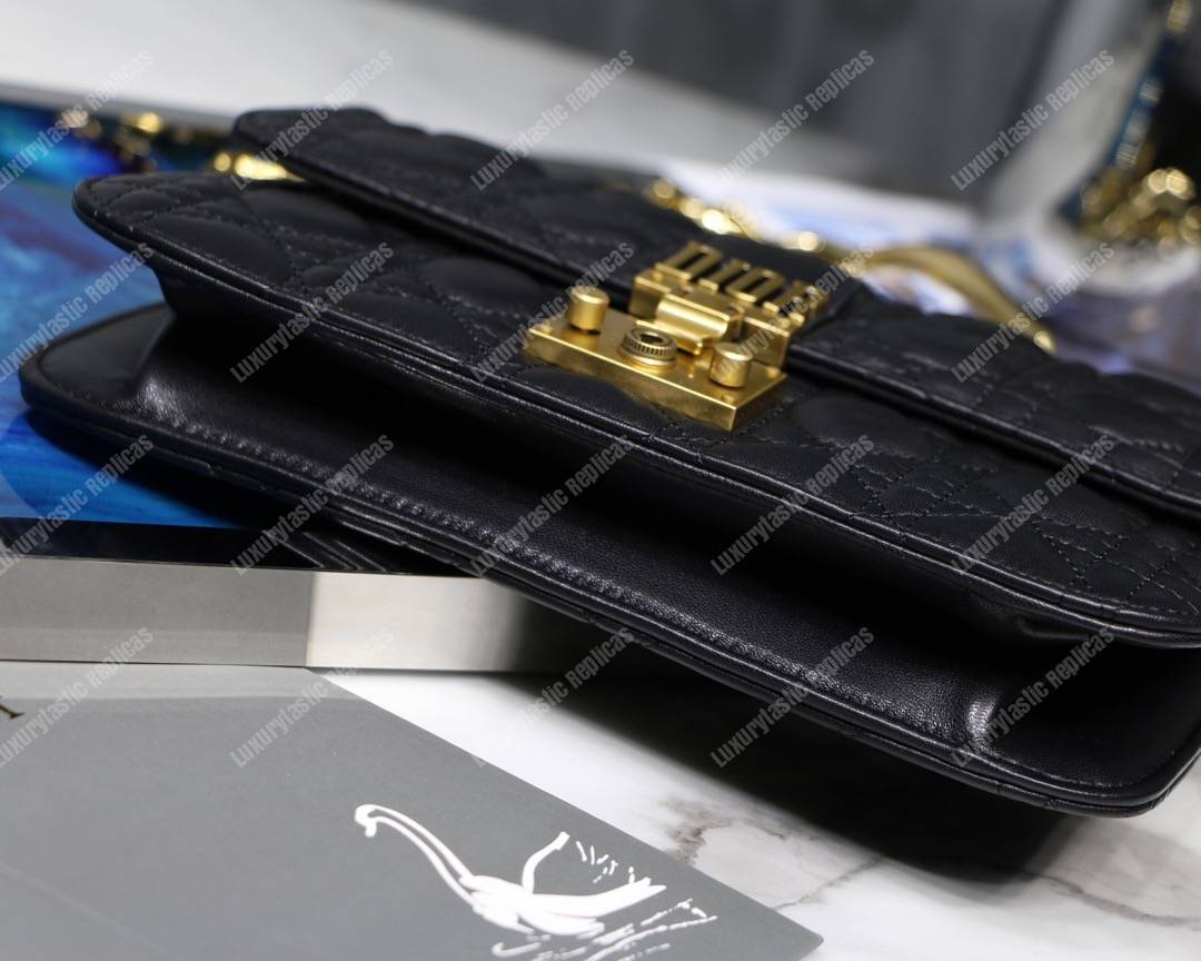D*or lambskin D*oraddict flap bag black