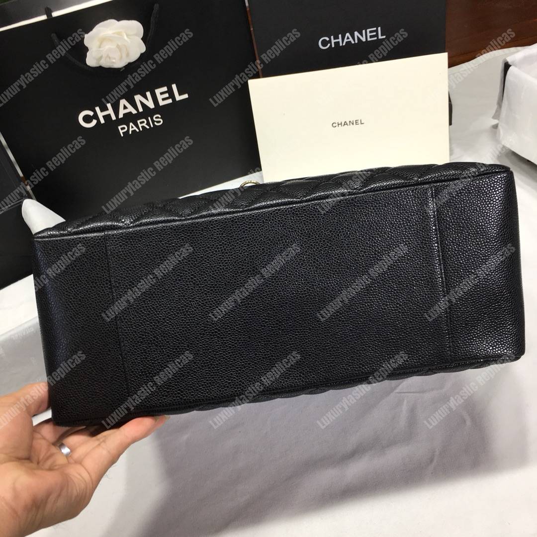 Ch*el large shopping tote black