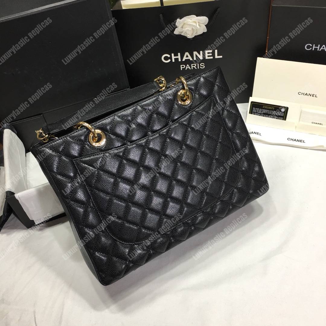Ch*el large shopping tote black
