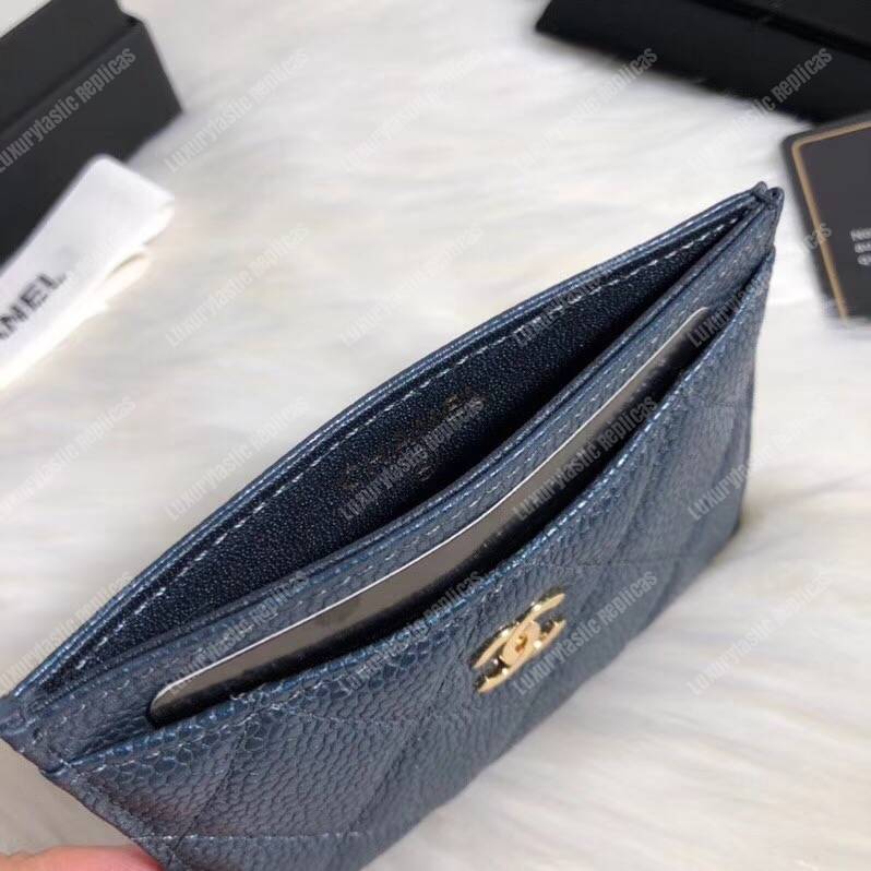 Ch*el classic card holder blue