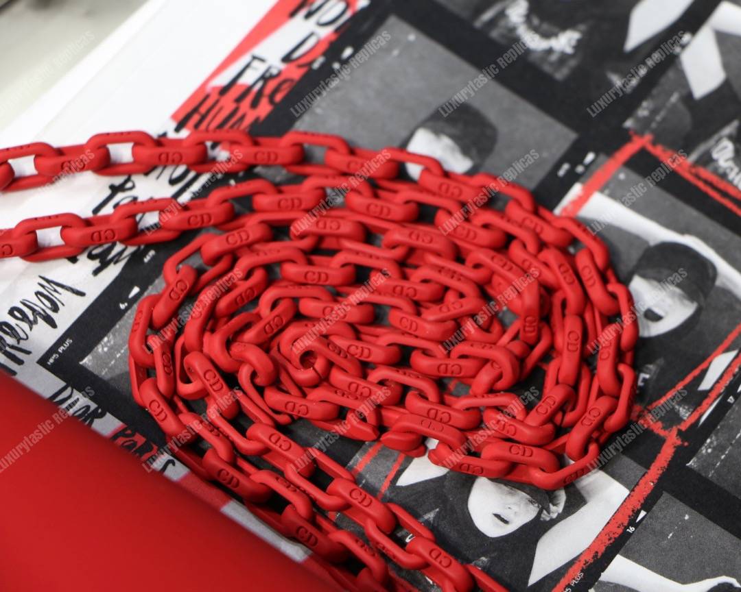 j’aD*or red ultra matte flap bag