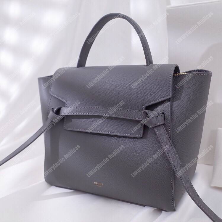 Ce**e micro belt bag grained calfskin grey
