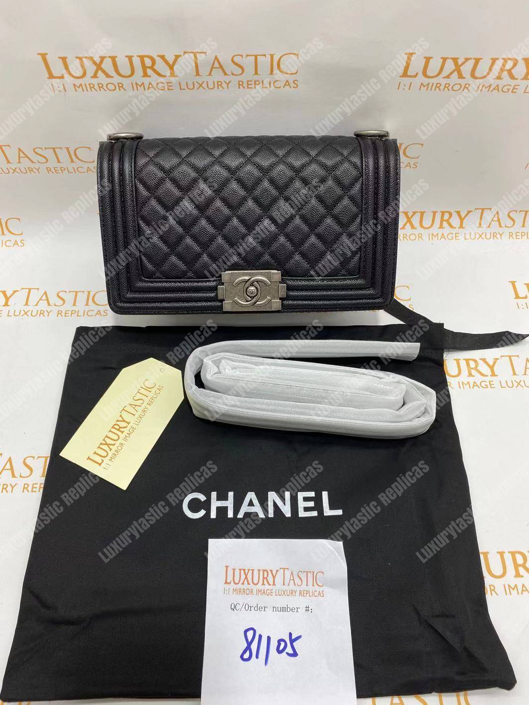 Ch*el boy medium handbag black