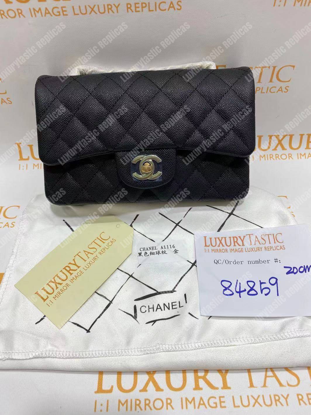 Ch*el mini flap bag black