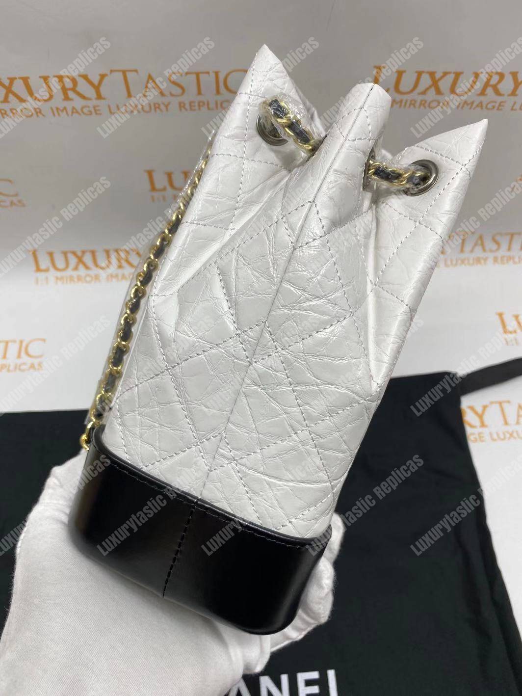 Ch*el 2018 small gabrielle backpack white