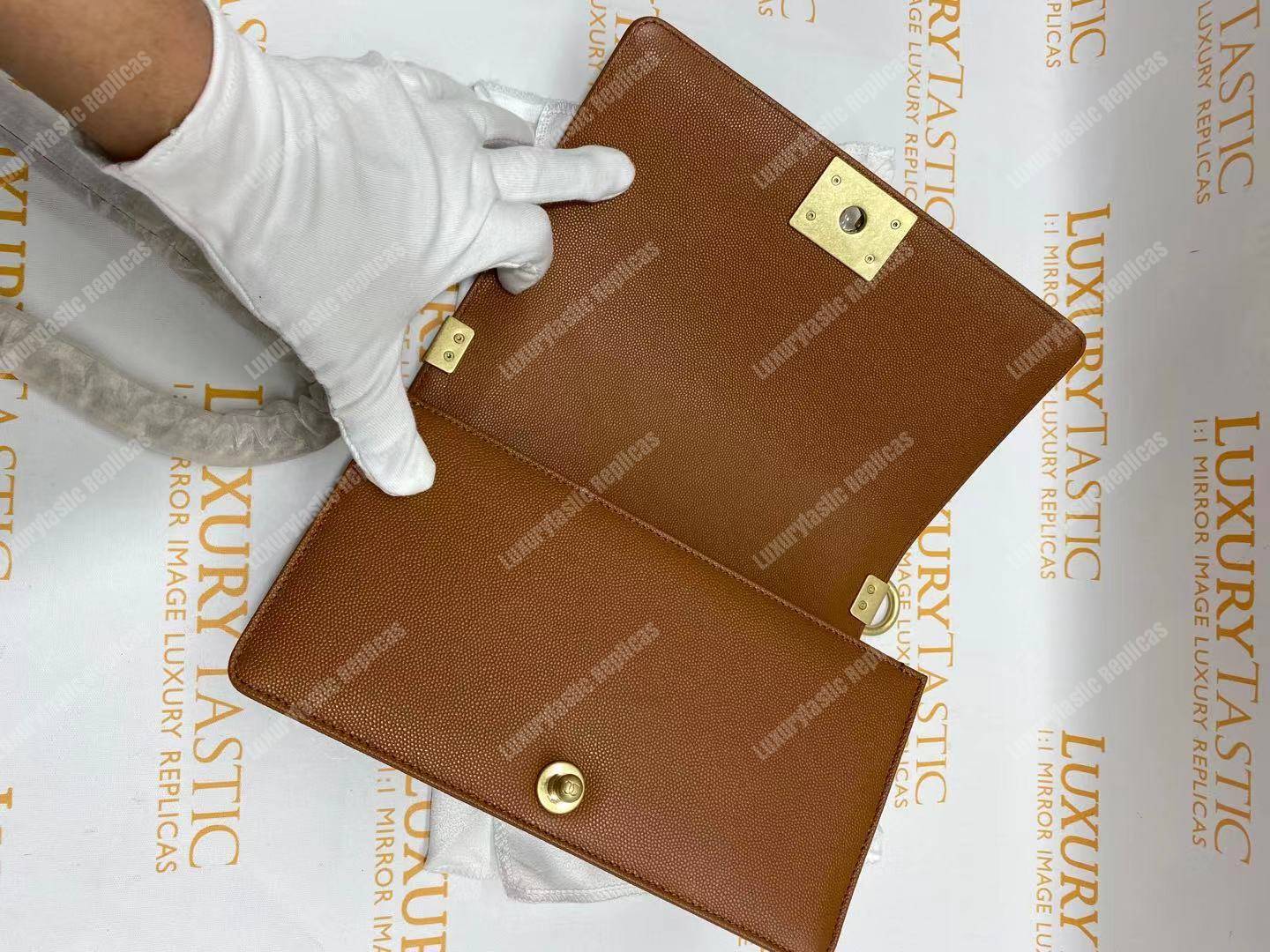 Ch*el boy medium handbag peach