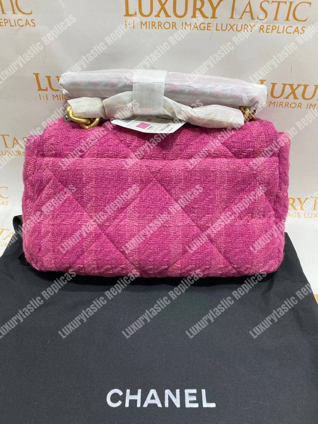 Ch*el 19 large flap bag fuchia