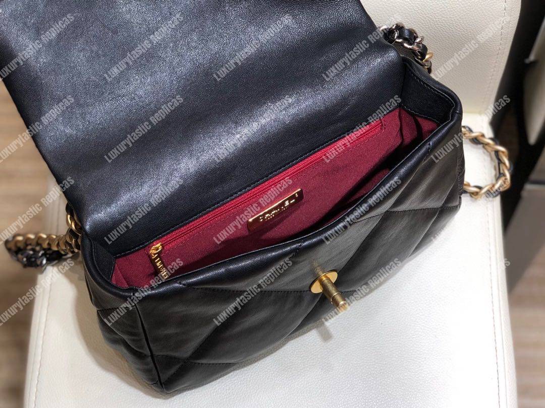 Ch*el 19 flap bag black