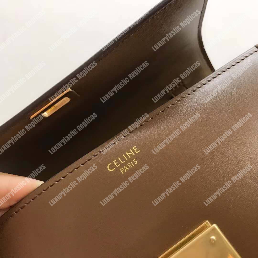 Ce**e teen classic bag in box calfskin brown