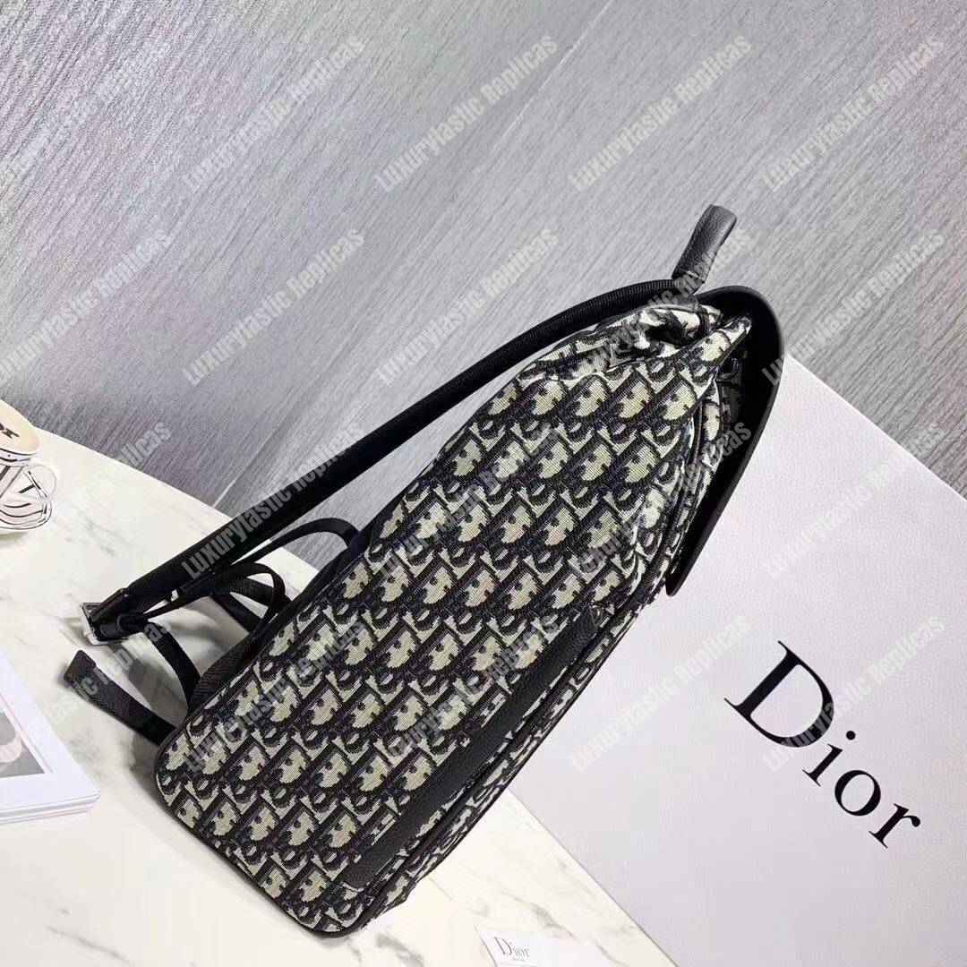 D*or beige and black D*or oblique jacquard backpack