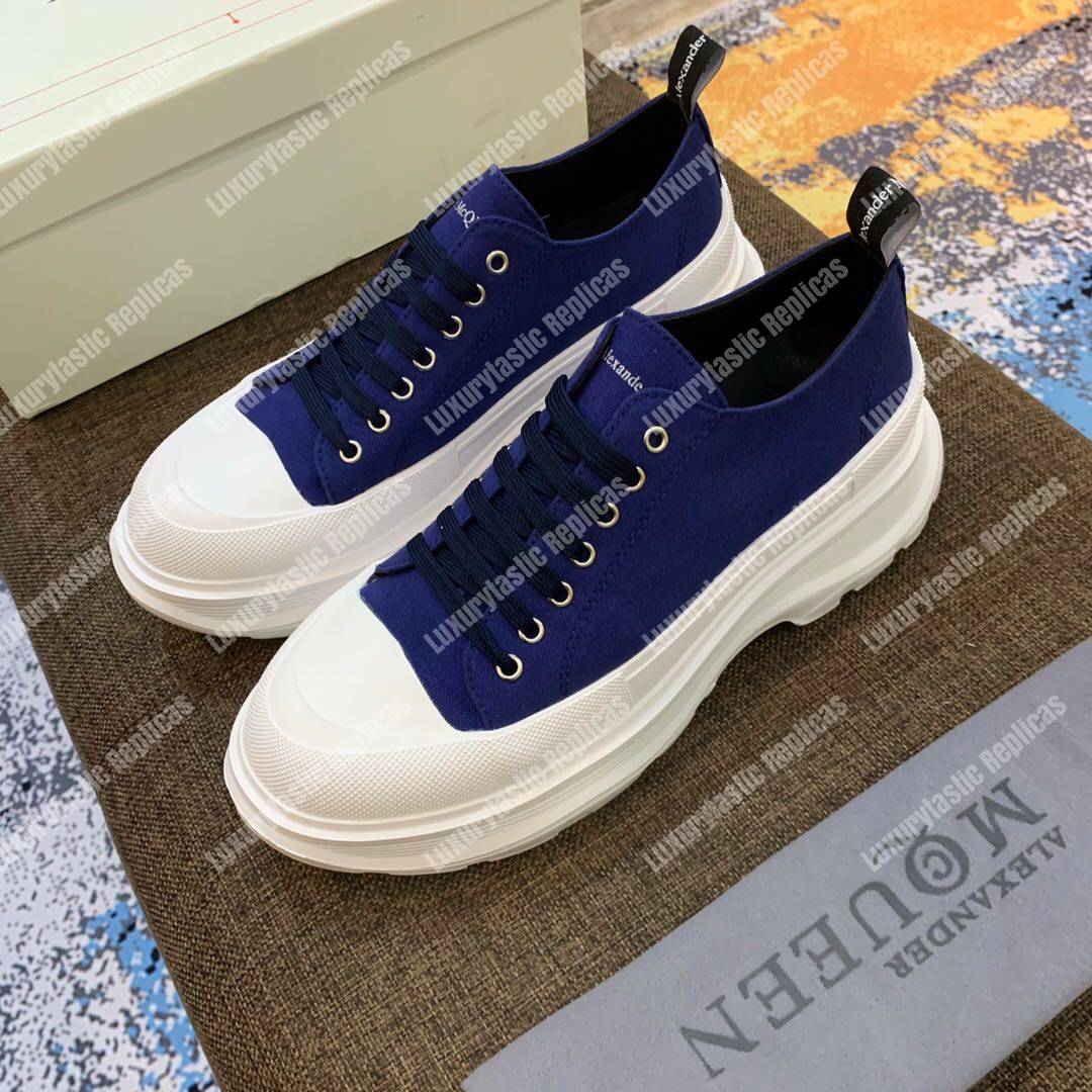 Alexander Mcqueen Tread Slick Lace Up Blue