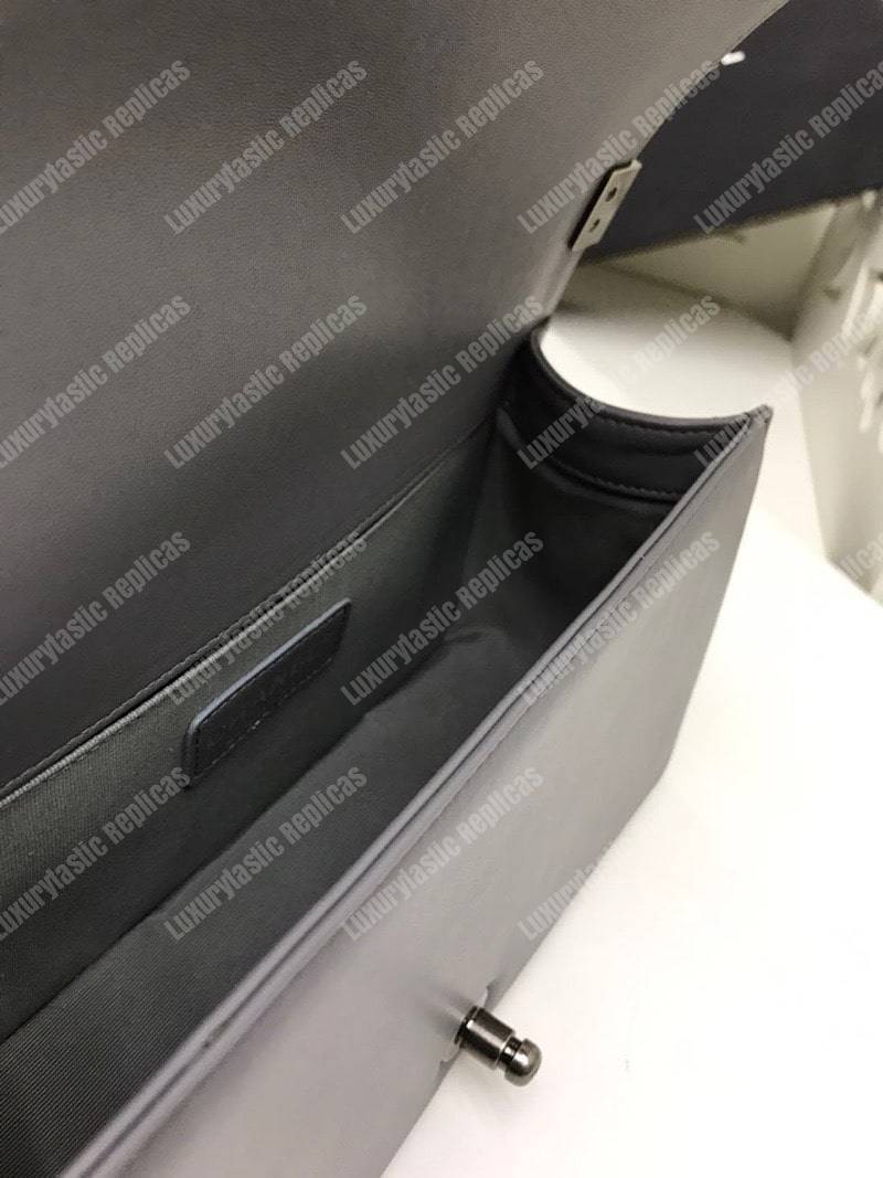 Ch*el boy handbag grey