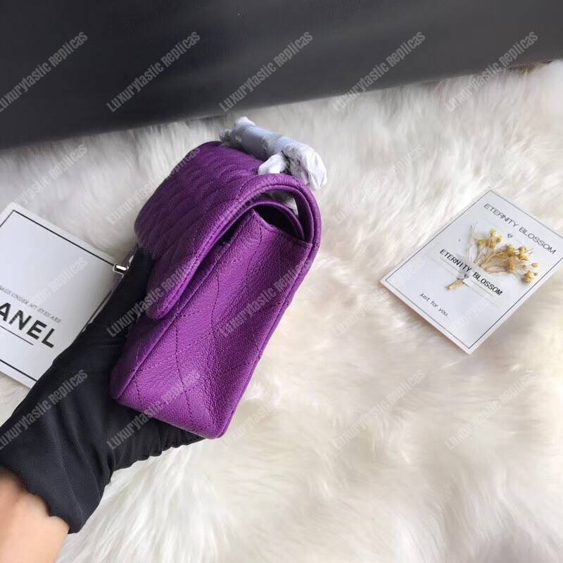 Ch*el medium classic handbag purple