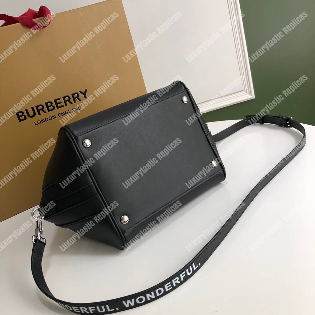 B**rry small montage print leather cube bag black