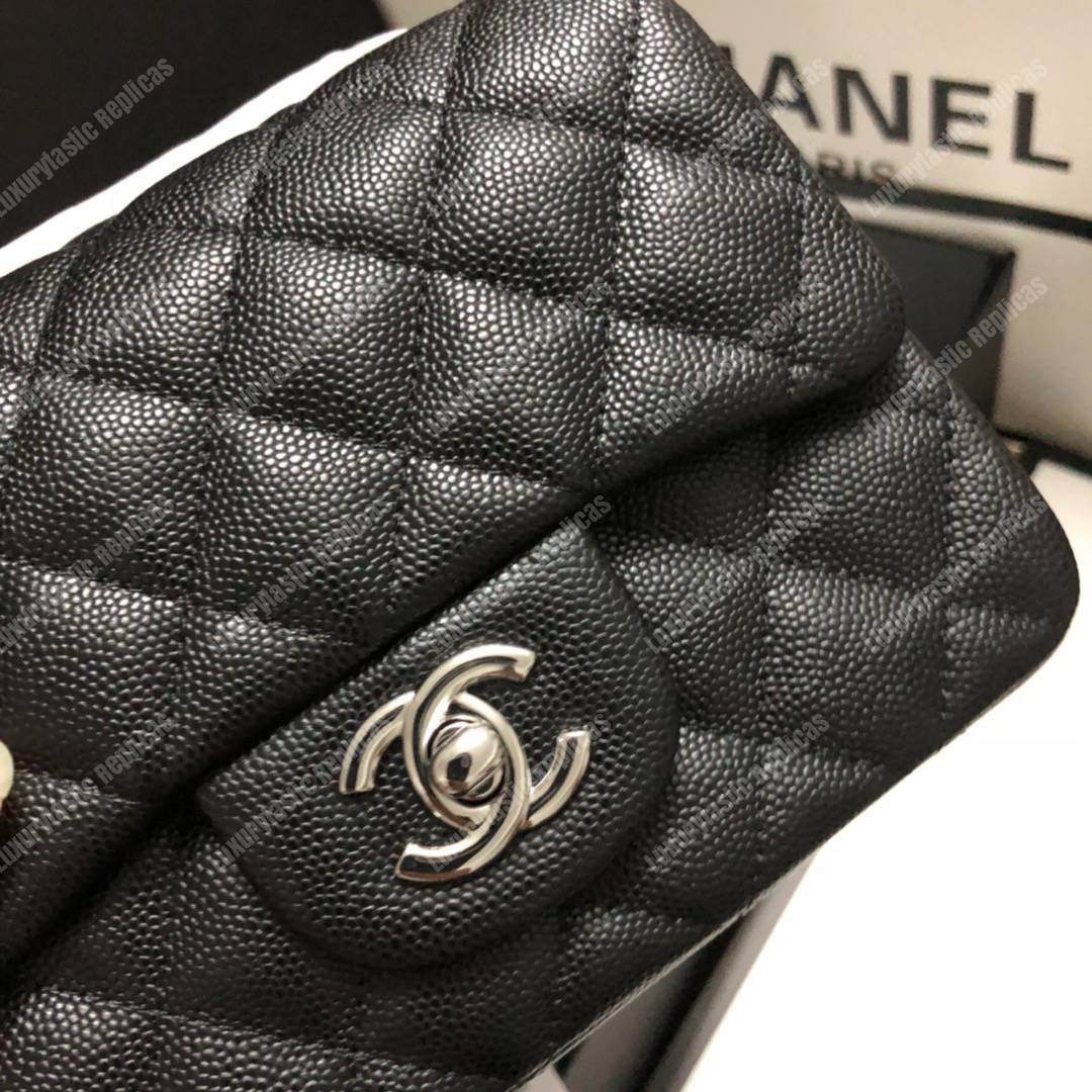 Ch*el mini flap bag black