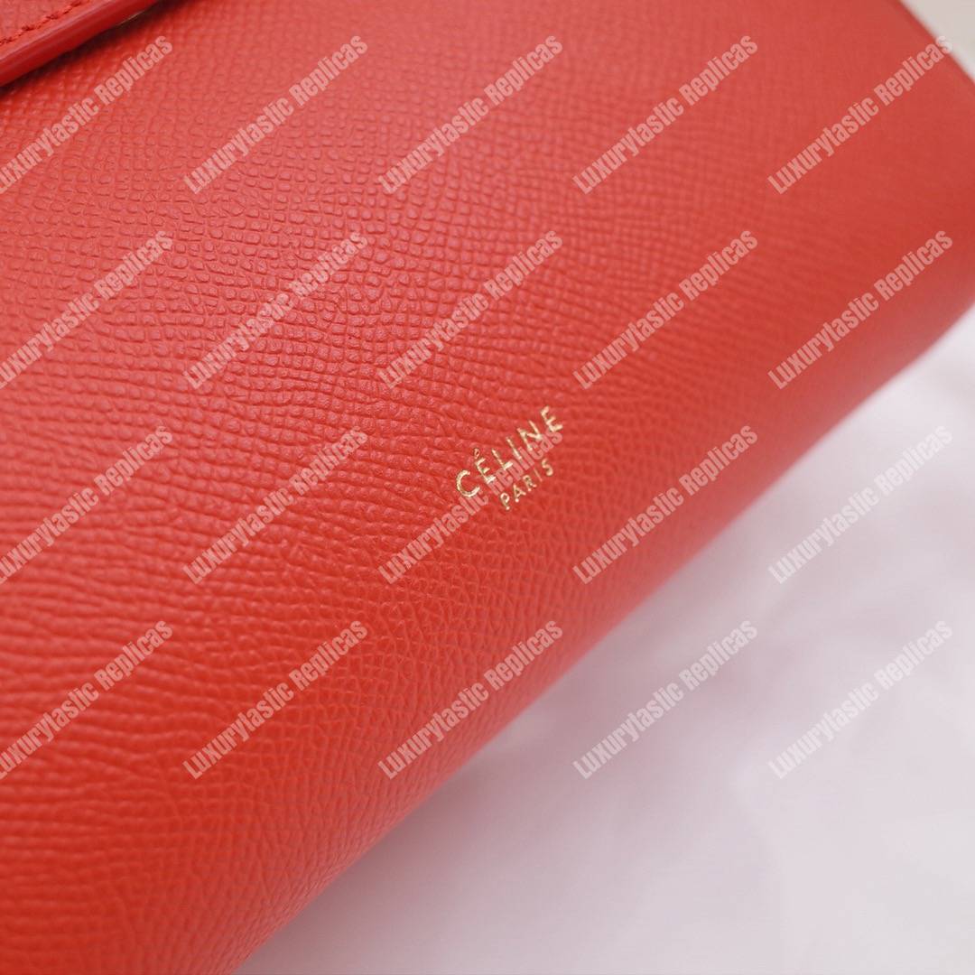 Ce**e nano belt bag in grained calfskin ruby