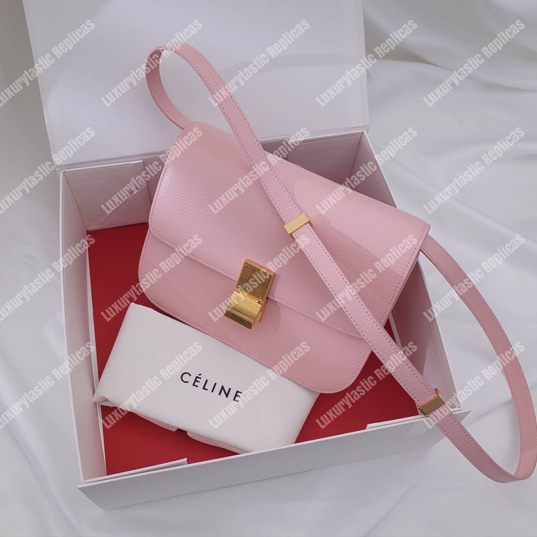 Ce**e medium classic bag in box calfskin antique rose