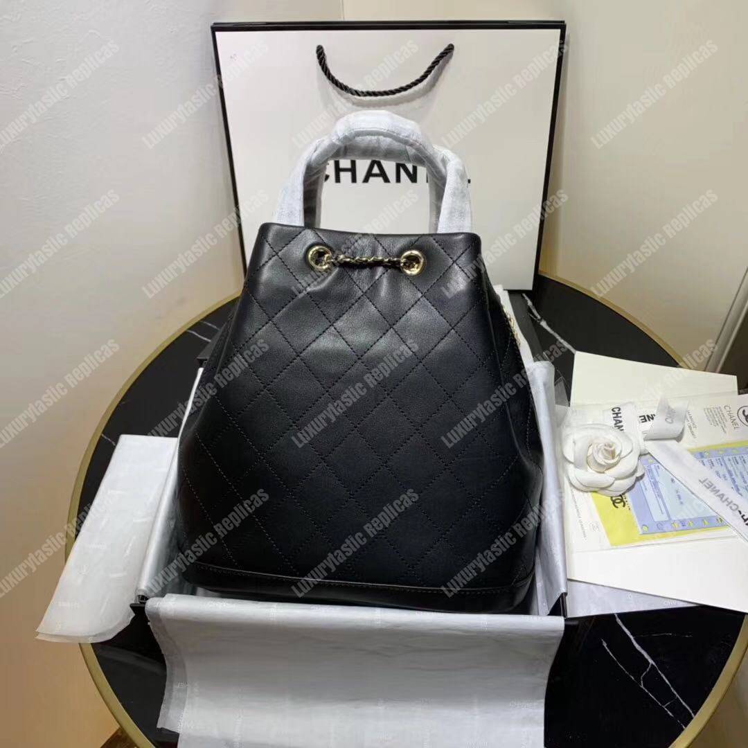 Ch*el large drawstring bag black