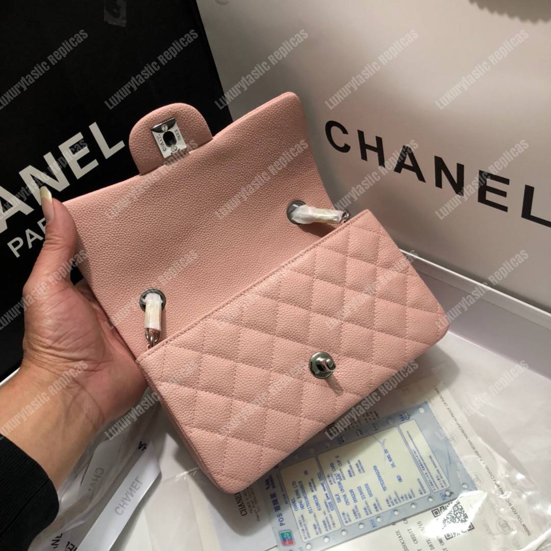 Ch*el mini flap bag pink